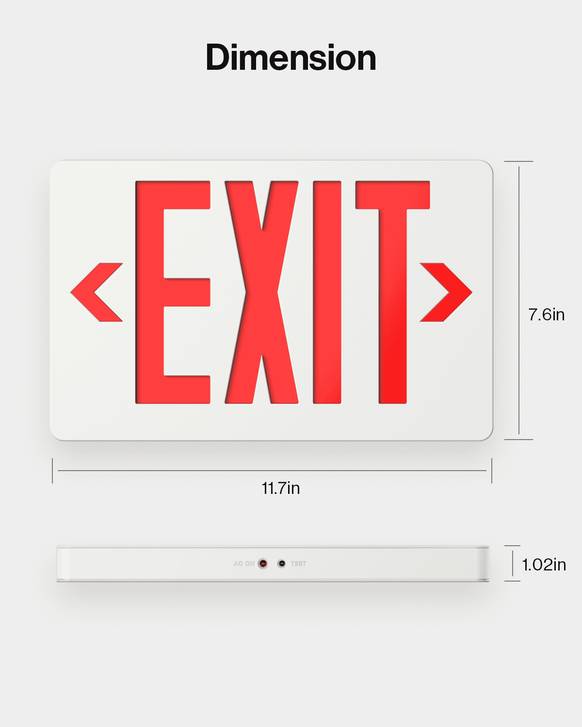 Sunco 12 Pack LED Exit Sign with Emergency Light, Commercial Grade Double Sided Fire Exit Lights, Backup Battery, Illuminated Emergency Exit, 120-277V, Dual Mounting, UL 94V-0 Fire Resistant.