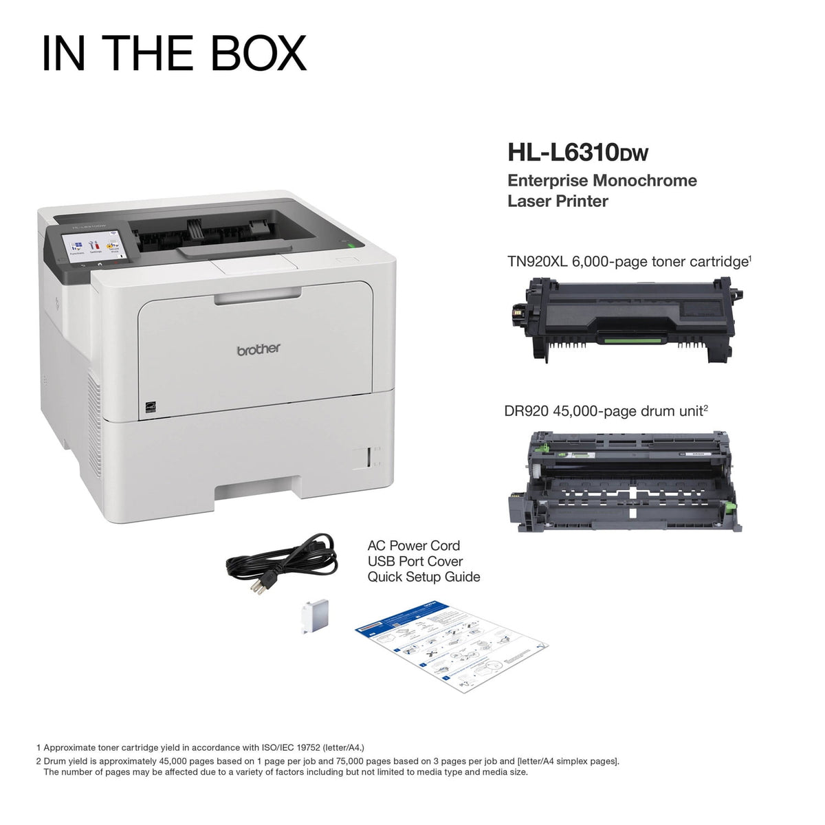 Brother HL-L6310DW Enterprise Monochrome Laser Printer