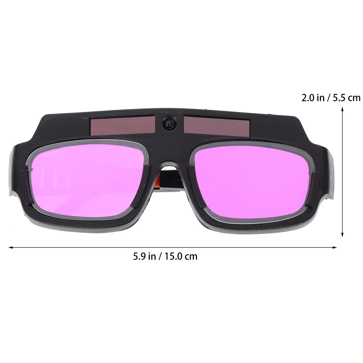 LOLIPPYY 1Pc Solar Rechargeable Welding Glasses with Anti Glare and Uv Protection Black Glasses