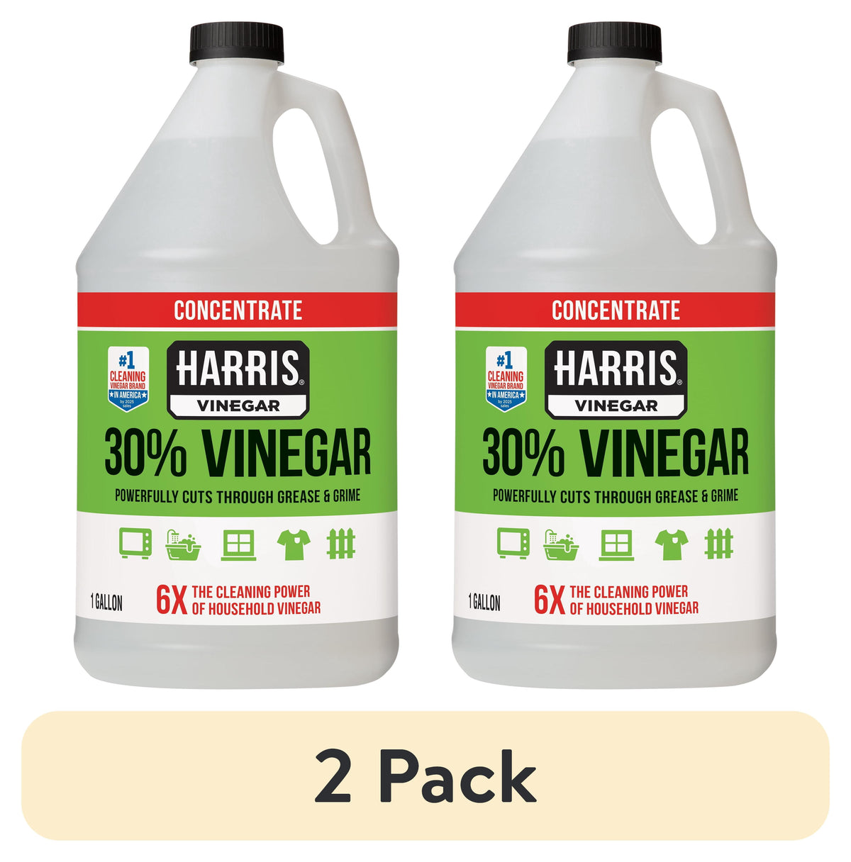 Harris 30% Concentrated Vinegar, Multi-Purpose Use for Home and Outdoor, 1 Gallon