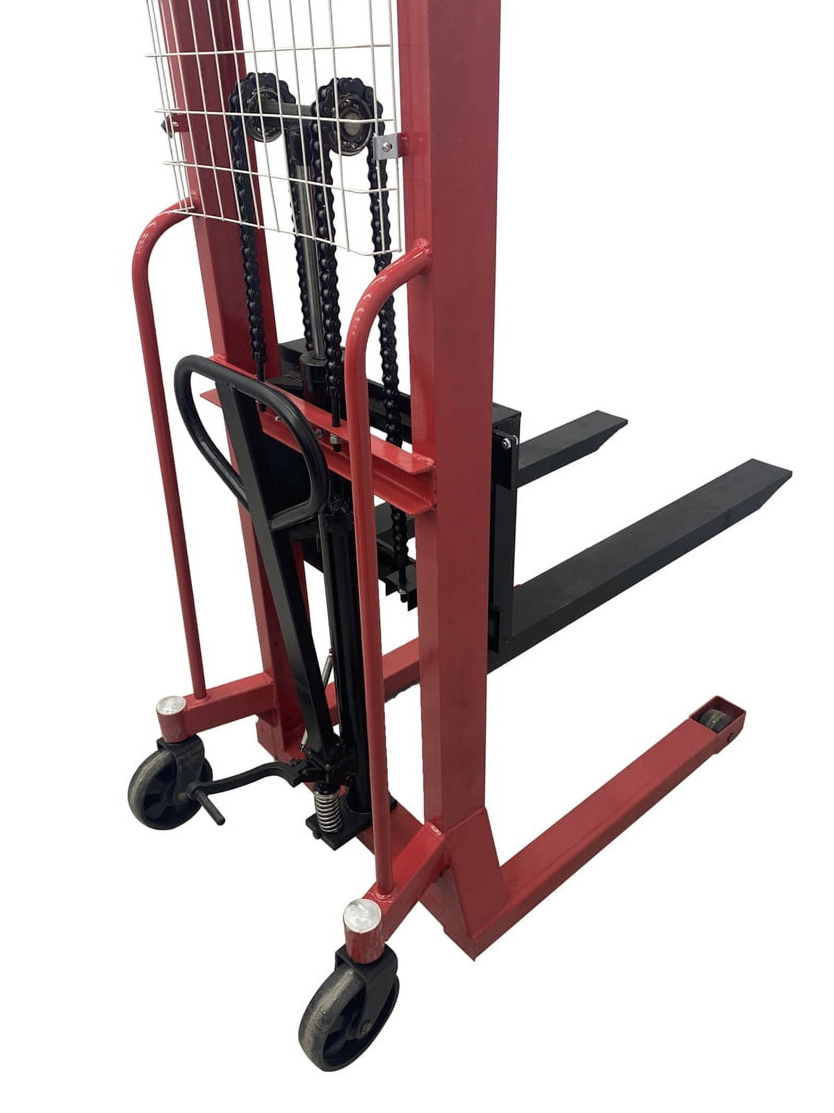INTSUPERMAI Hand Pallet Truck Stacker Hydraulic Manual Forklifts 2200lbs Capacity 63" Lift Height