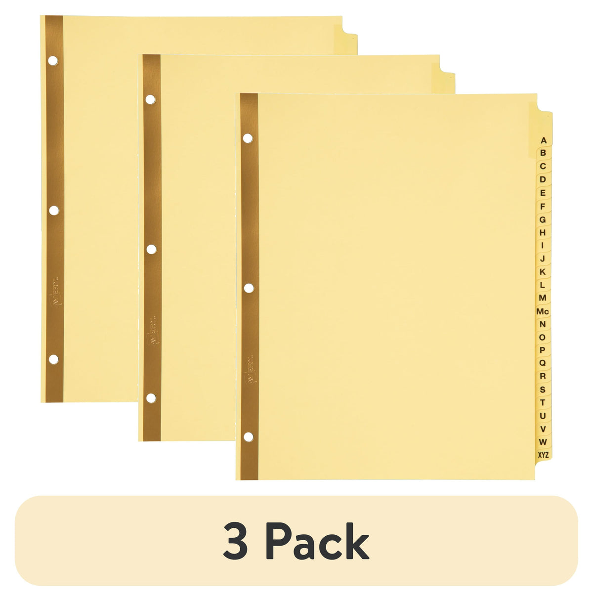 Avery® Laminated Preprinted Dividers, A-Z Tabs, 8 1/2" x 11", Set Of 25