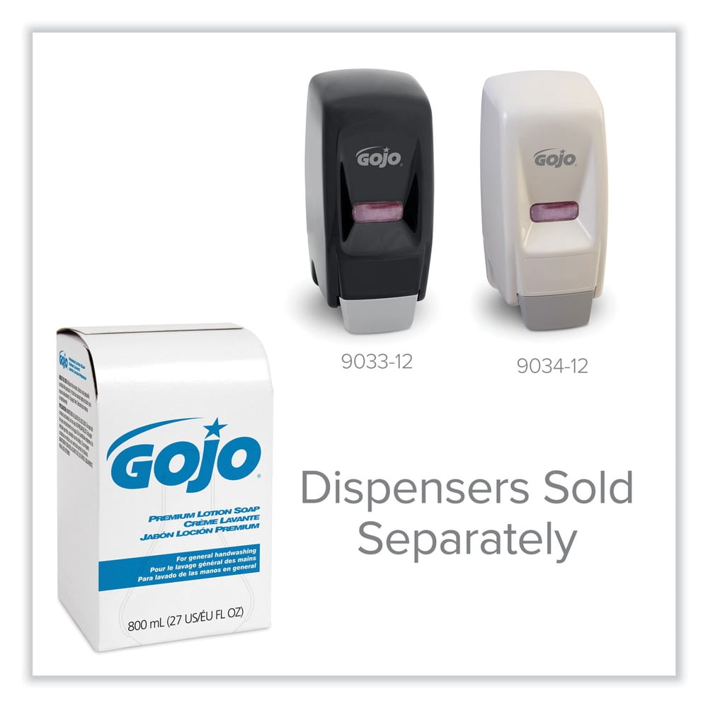 GOJO Industries 9106-12 800 ml Premium Lotion Soap Refill - Waterfall (12/Carton)