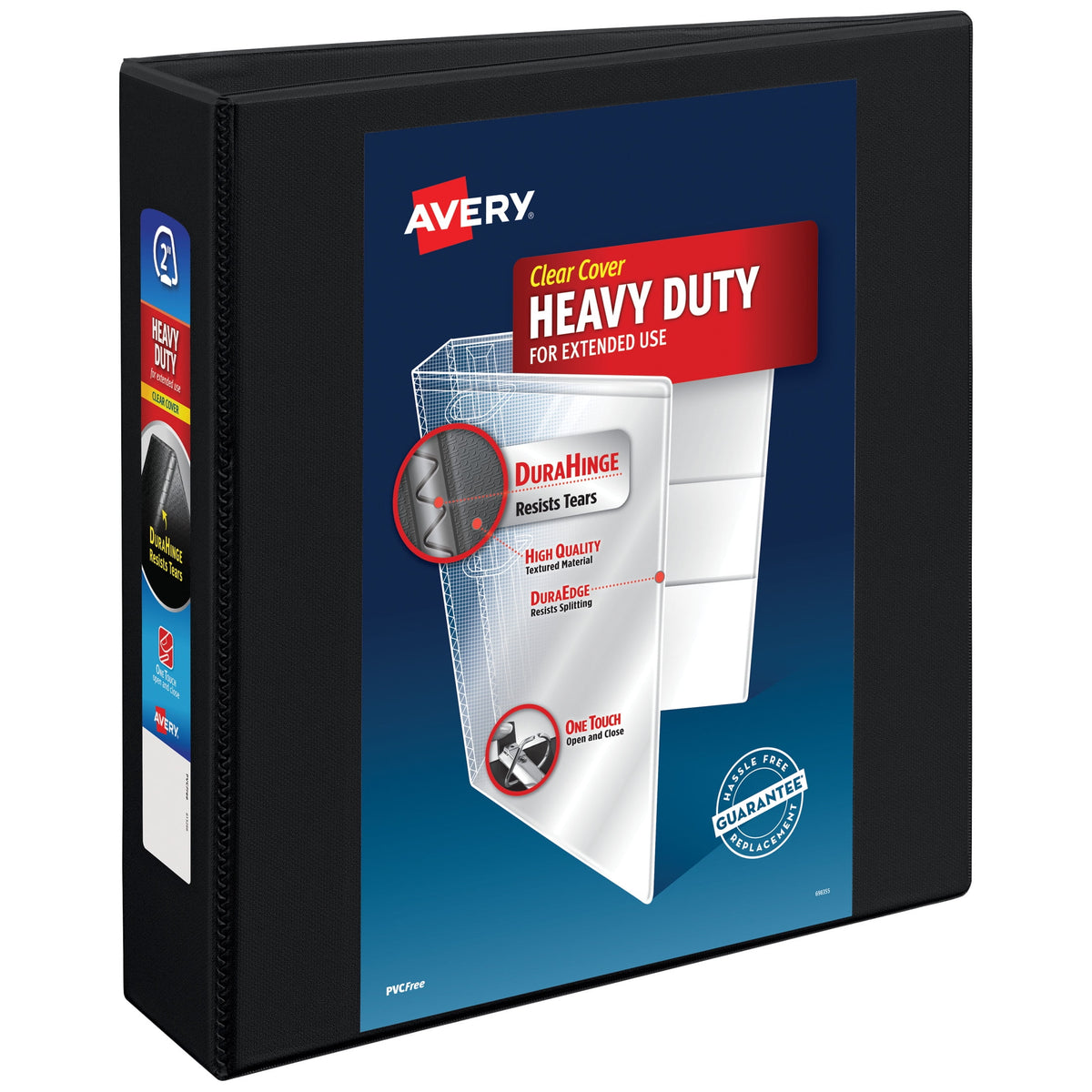 Avery Heavy Duty View Letter Size 2" One-Touch Slant Ring Binder, Blue