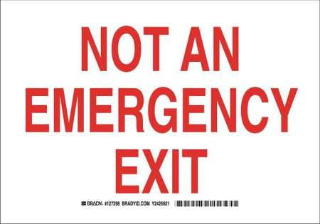 BRADY Emergency Exit Sign,7" x 10",Polyester 127298