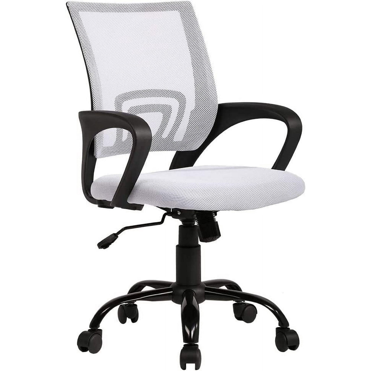 BestOffice Ergonomic Home Office Chair, Adjustable Lumbar Support and Height, with Arms, Black