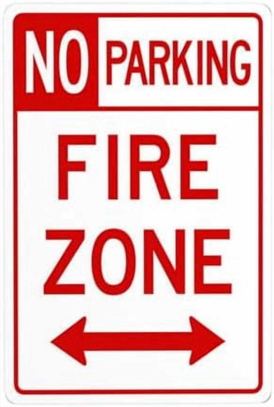 No Parking Fire Lane Authorized Personnel Only Metal Warning Signs, Cautions Tin Sign, Posted Signs for Street Business Wall Decor 8 x 12 Inch