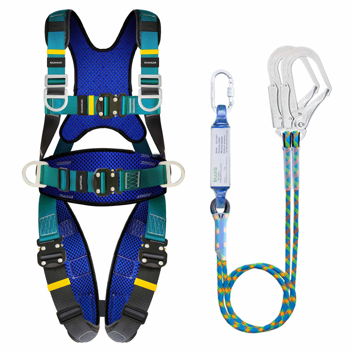 Fall Arrest Safety Harnesses Full Body Protection Red Roofing Harness Construction Harness 5 Point Adjustment Harness Back Padded,arneses de seguridad para construcción ANSI/ASSP Compliant
