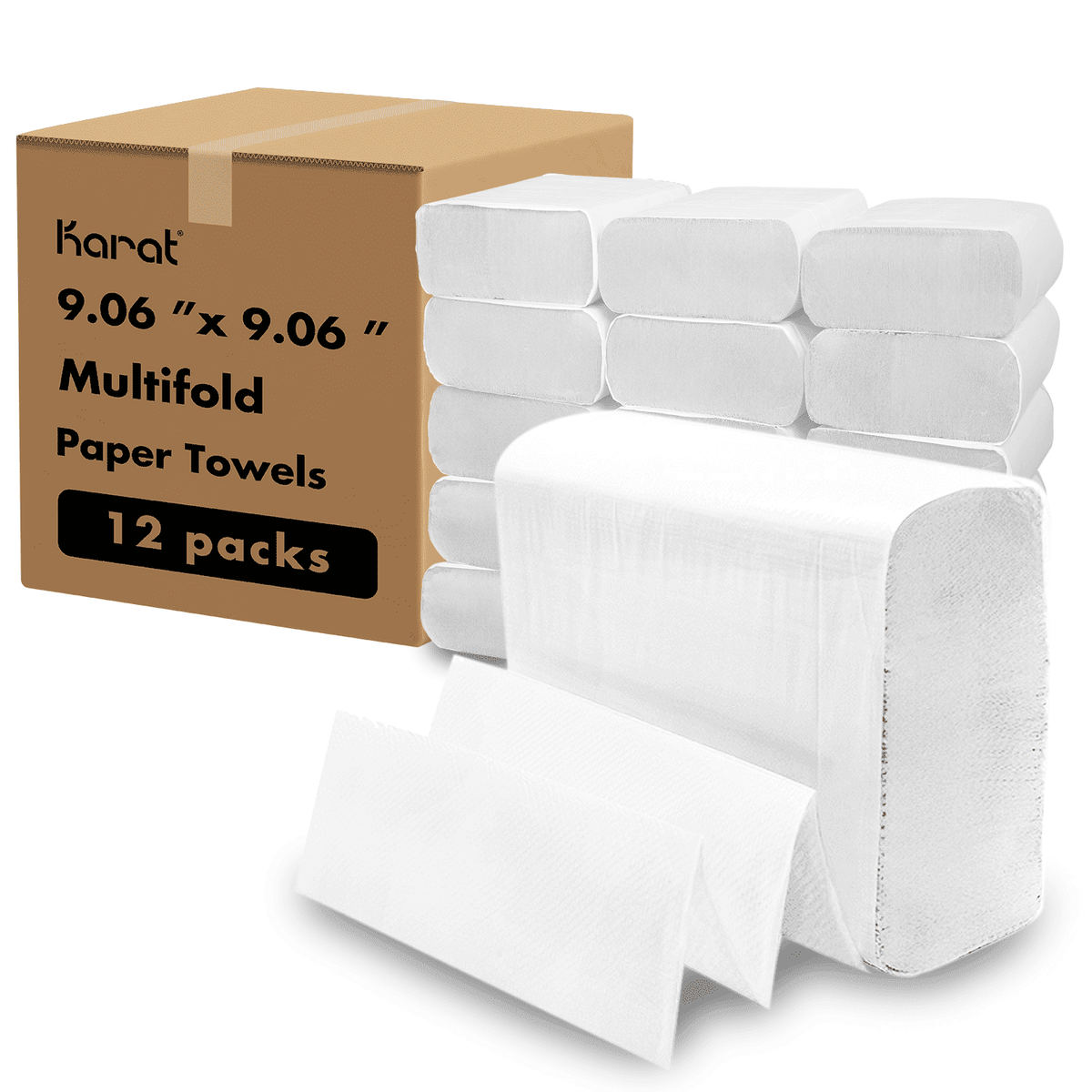 Karat Multifold Commercial Paper Towels, Kraft (Case of 4008 sheets)