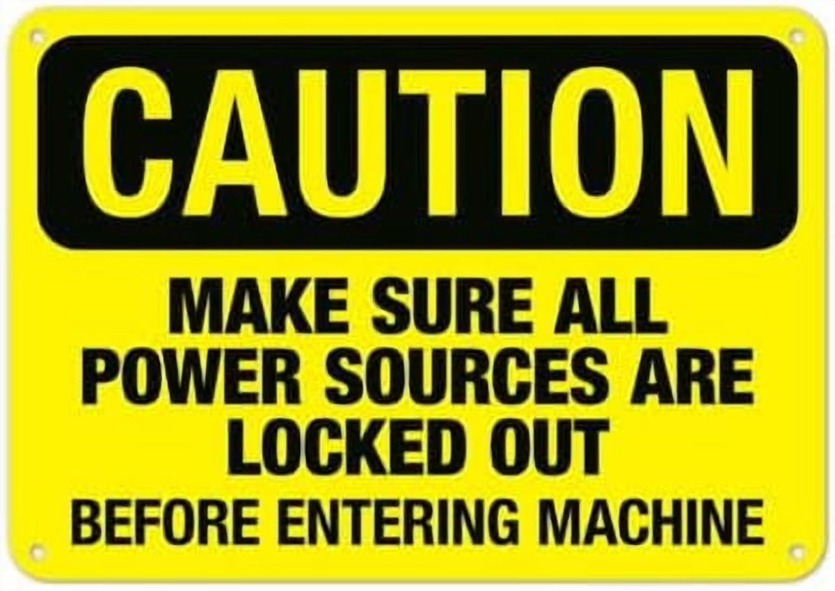 Forklift Area Look Both Ways Follow Pedestrian Walkways Sign, ANSI Caution Sign Facility Signs, Traffic Signs Metal Sign NO.28594 Metal Tin Sign 8x12 Inch
