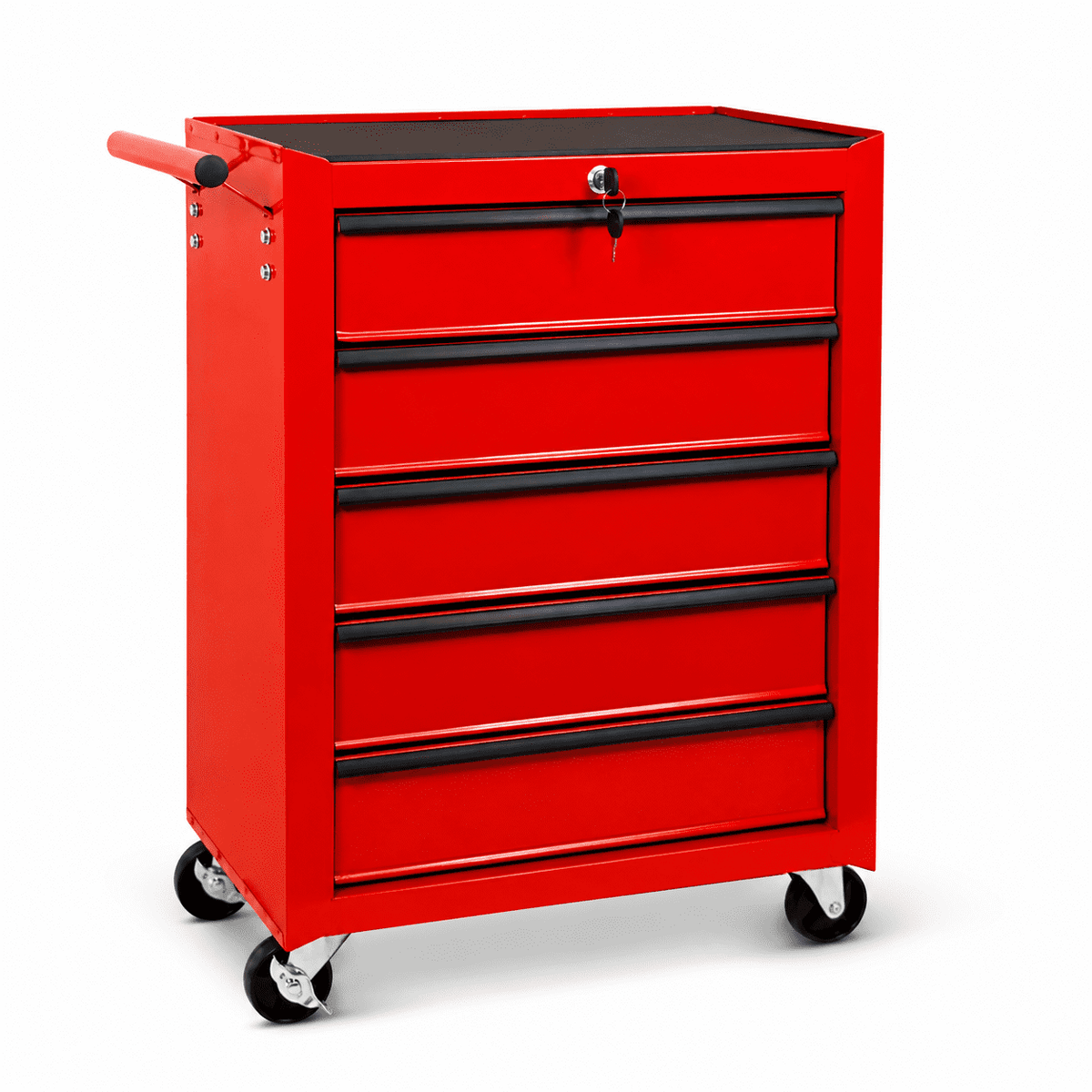 Seizeen Cold Rolled Steel 5-Drawers Tool Chest, Rolling Tool Box on Wheels for Garage Workshop, Green Tool Storage Cabinet
