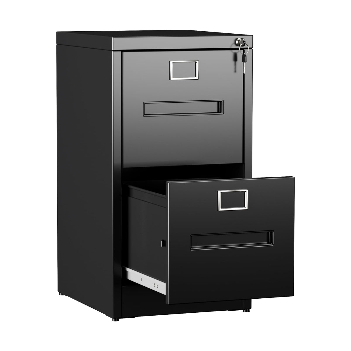 SUPEER 56"H 4 Drawer File Cabinets with Wheels, Metal Vertical File Storage Cabinet for Office Home, A4 Letter /Legal Size, , Assembly Required (Black)