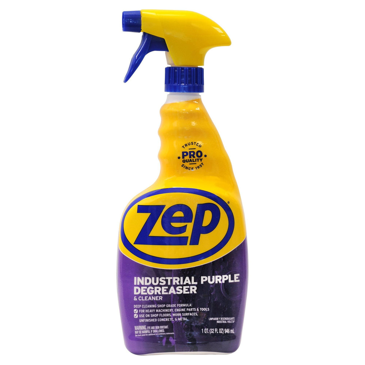 (4 pack) Zep Industrial Purple Cleaner And Degreaser Concentrate - 32 oz. (Case of 4) R423104 - Powerful Deep Cleaner For aGarages, Engines, and Concrete
