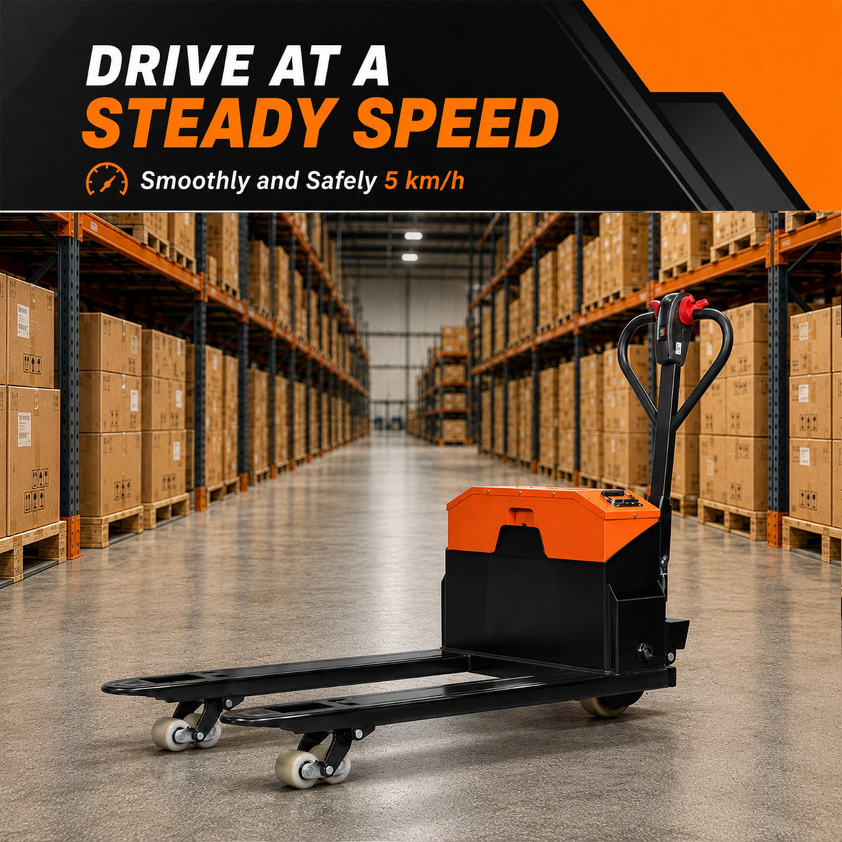 MUSEPT 4409 lbs Electric Pallet Jack Truck, Full Electric Pallet Lift with 1000W Motor & 48V Lithium Battery, 46.5" Forks for Warehouse Material Handling