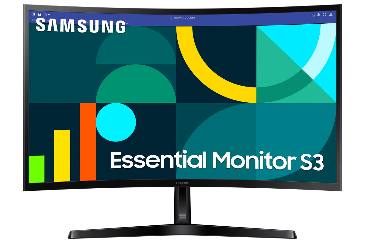 Samsung 27" Essential S3 (S36GD) FHD 100Hz Curved Monitor - LS27D36DGANXZA