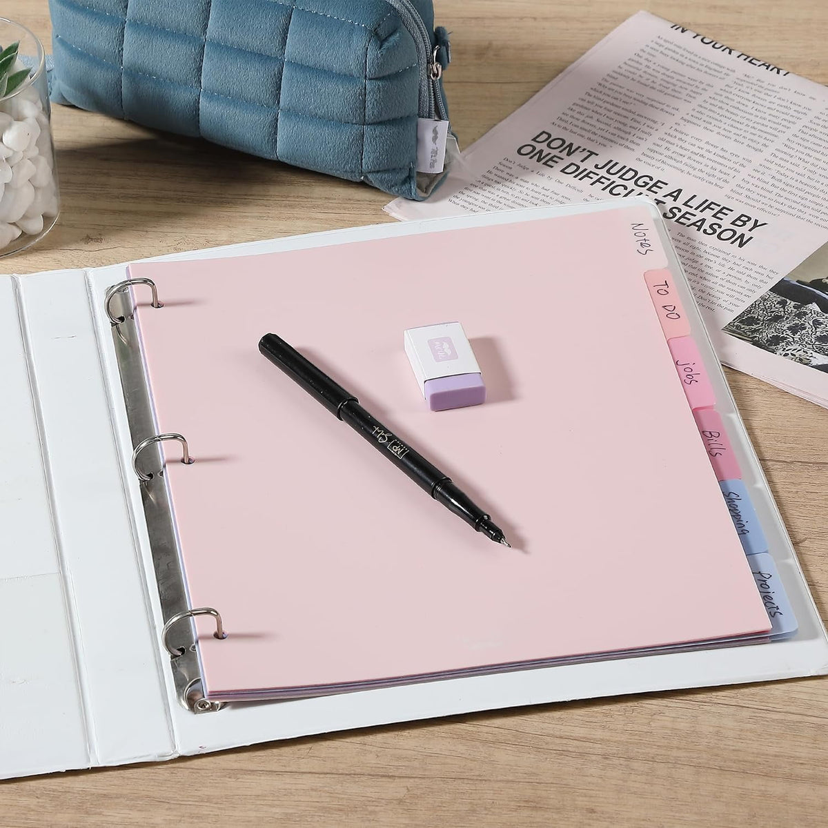 Mr. Pen- Binder Dividers, 6 Tab Dividers, Pack of 2 Sets (12 Dividers Total), Dividers, Plastic Dividers for 3 Ring Binder