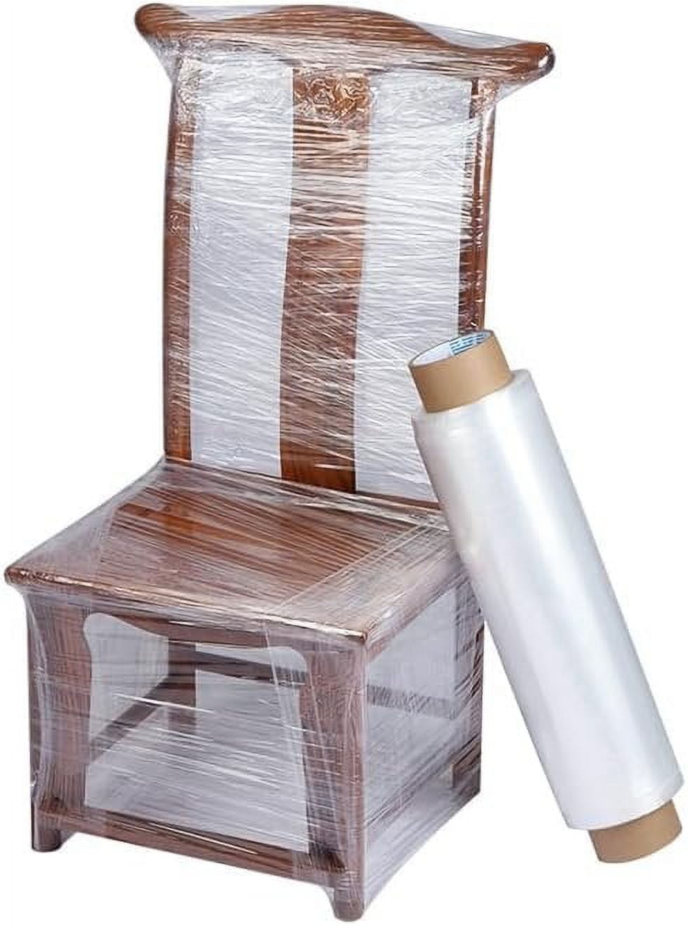 18" x 1500' 80 Gauge 4 Rolls Pallet Wrap Pre-Stretched Stretch Film Hand Shrink Wrap 1500FT