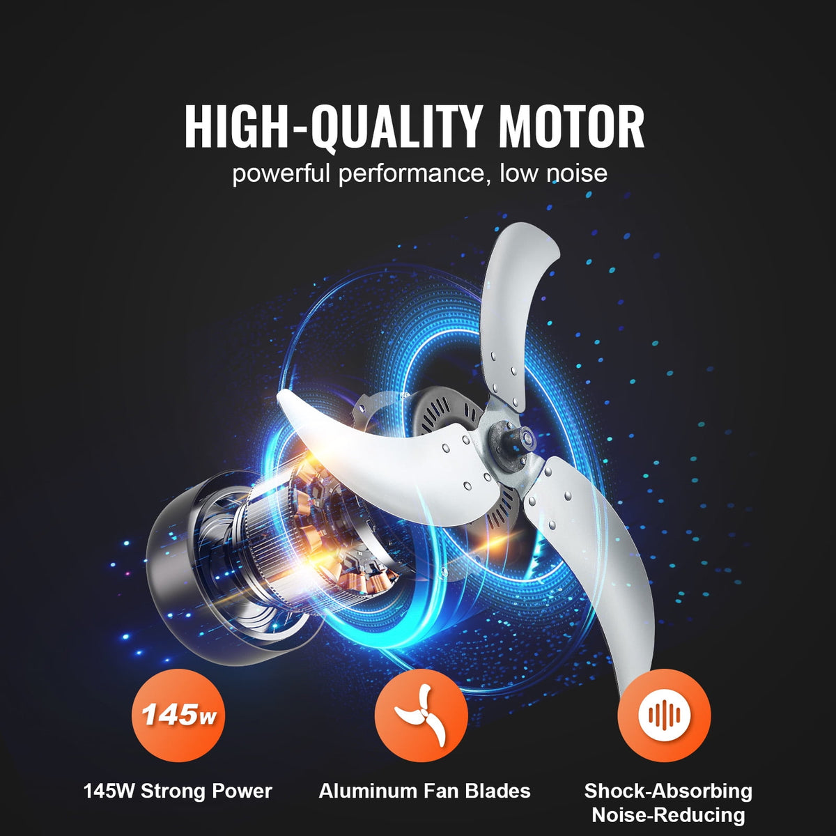 KFFKFF Barrel Fan, 24 Inch Powerful Industrial Circulation Fan, Robust Commercial Application 3-Speed 8600CFM, 360°Flexible Adjustment Industrial Ground Fan for Warehouse, Workshop, Factory, Basement