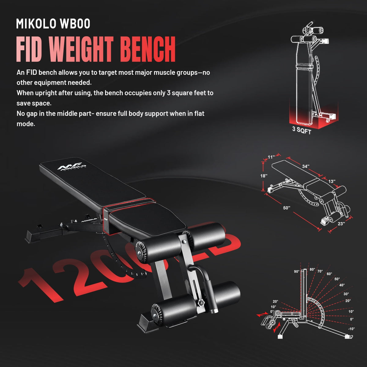 Mikolo Horus Smith Machine & Functional Trainer, 2200LBS Squat Rack with Cable Crossover, 2×2"Uprights (33 Holes), Dual 128LBS Weight Stack, Dual High/Low Cables