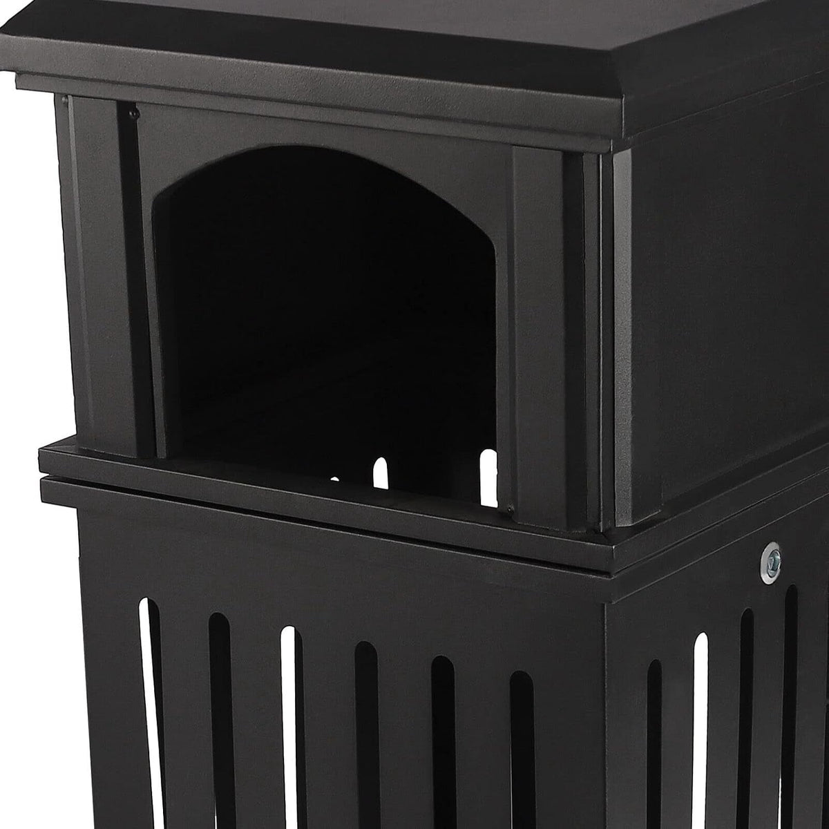 Trash Can with Lid, Large Commercial Garbage Waste for Yard Garage, Heavy Duty Industrial Waste Container (Dark Brown)