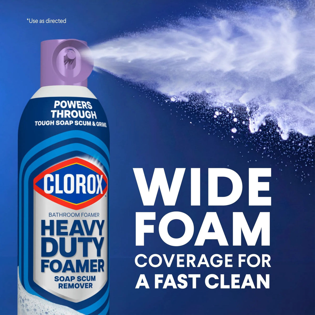 Clorox Heavy Duty Bathroom Foamer Soap Scum Remover, Lavender Clean, 20 Ounces