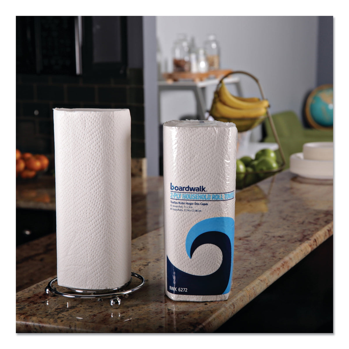 Boardwalk Kitchen Roll Towel, 30 Rolls/Carton, 85 Sheets/Roll, 2-ply, 11 x 9, White