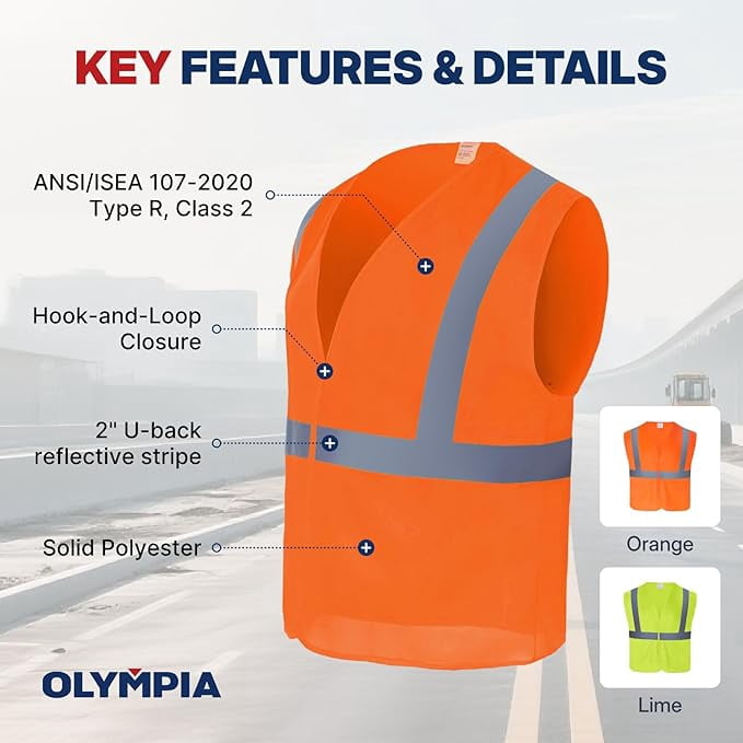 NORTHSKY 10 Pack High Visibility Safety Vest Reflective Lightweight Mesh Vest with Hook and Loop for Men Women