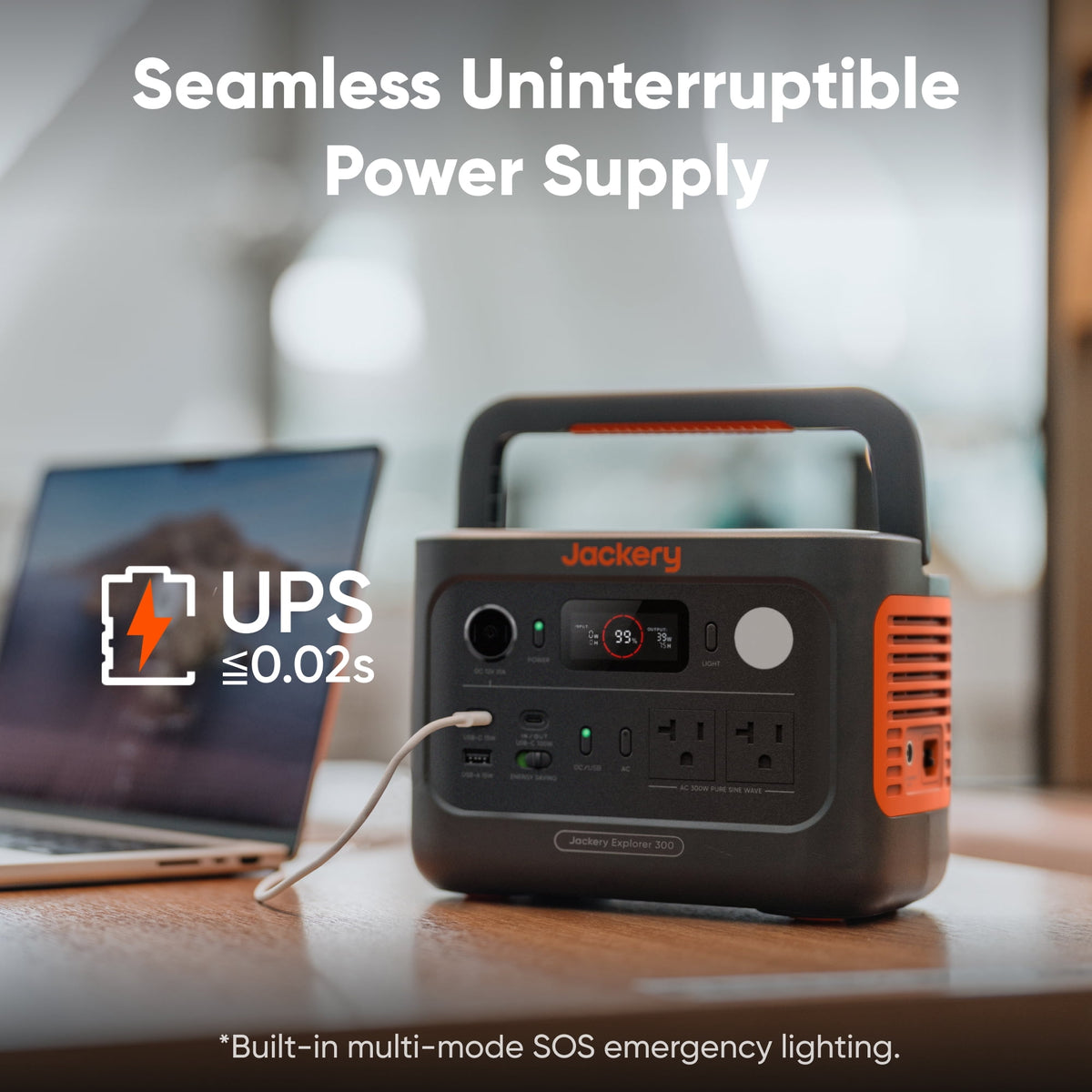 Jackery Explorer 300v2 Auto Kit 300W Continuous/600W Peak Portable Power Station with 12V Battery Charging Cable