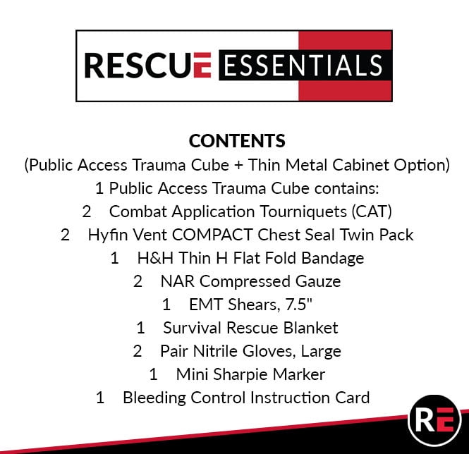 Bleeding Control Station - Thin Metal Cabinet