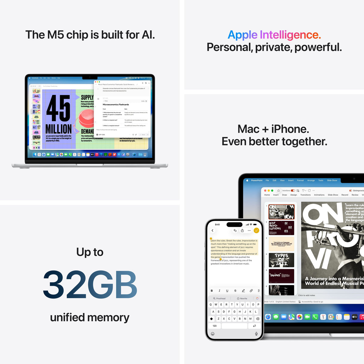 Apple 13" MacBook Air with M5 chip, 10 core CPU / 8 core GPU, 16GB Memory, 512GB SSD - Midnight