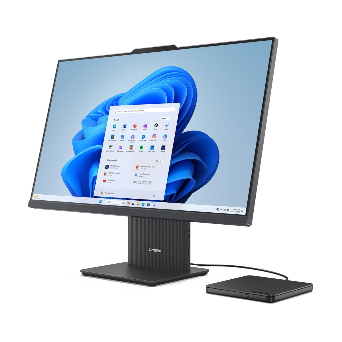 Lenovo IdeaCentre 27" FHD Non-Touch All-In-One Windows Desktop Core i5-13420H, 16GB, 512GB, Luna Grey F0HM00HCUS