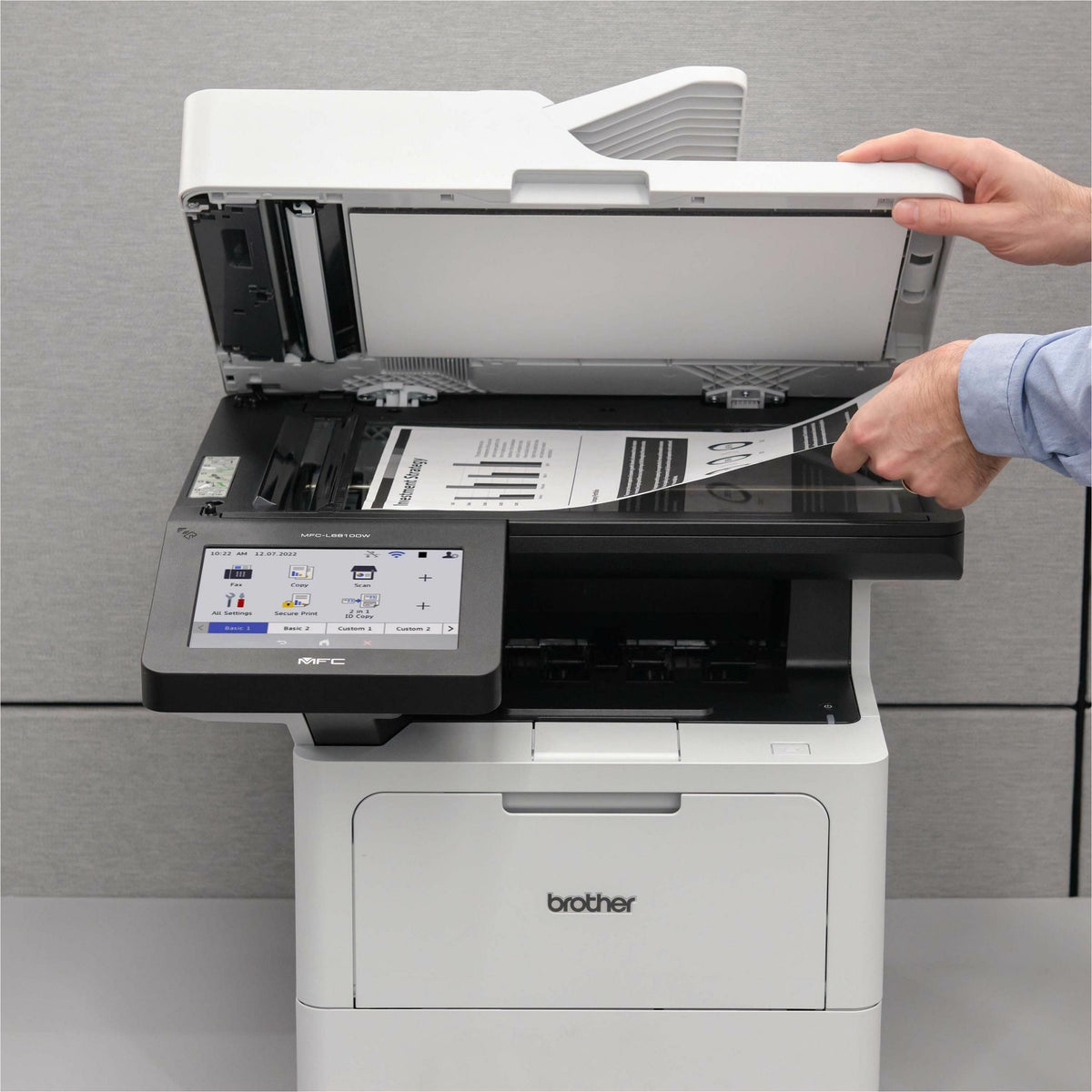 Brother MFC-L6810DW Enterprise Monochrome Laser All-in-One Printer with Low-cost Printing, Large Paper Capacity, Wireless Networking, Advanced Security Features, and Duplex Print, Scan, and Copy