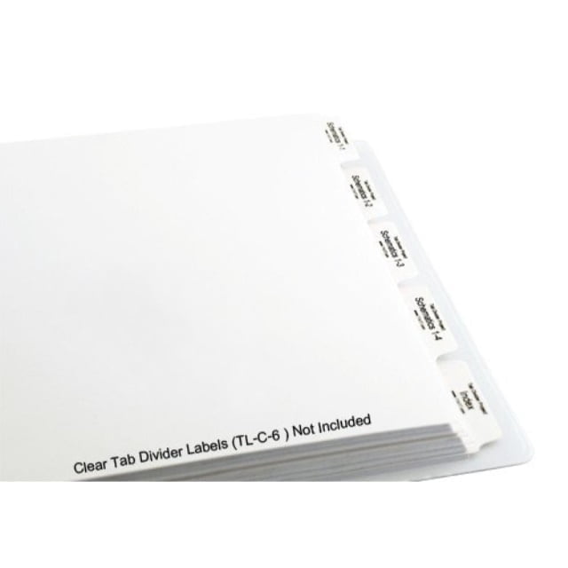11x17 Index Tab Divider, 5 Tab, 10 Sets With Holes, Ruby Paulina