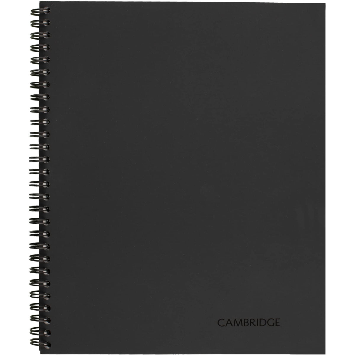 Cambridge® Limited® 30% Recycled Business Notebook, 8 1/4" x 11", 1 Subject, Wide Ruled, 80 Sheets, Black (06064)