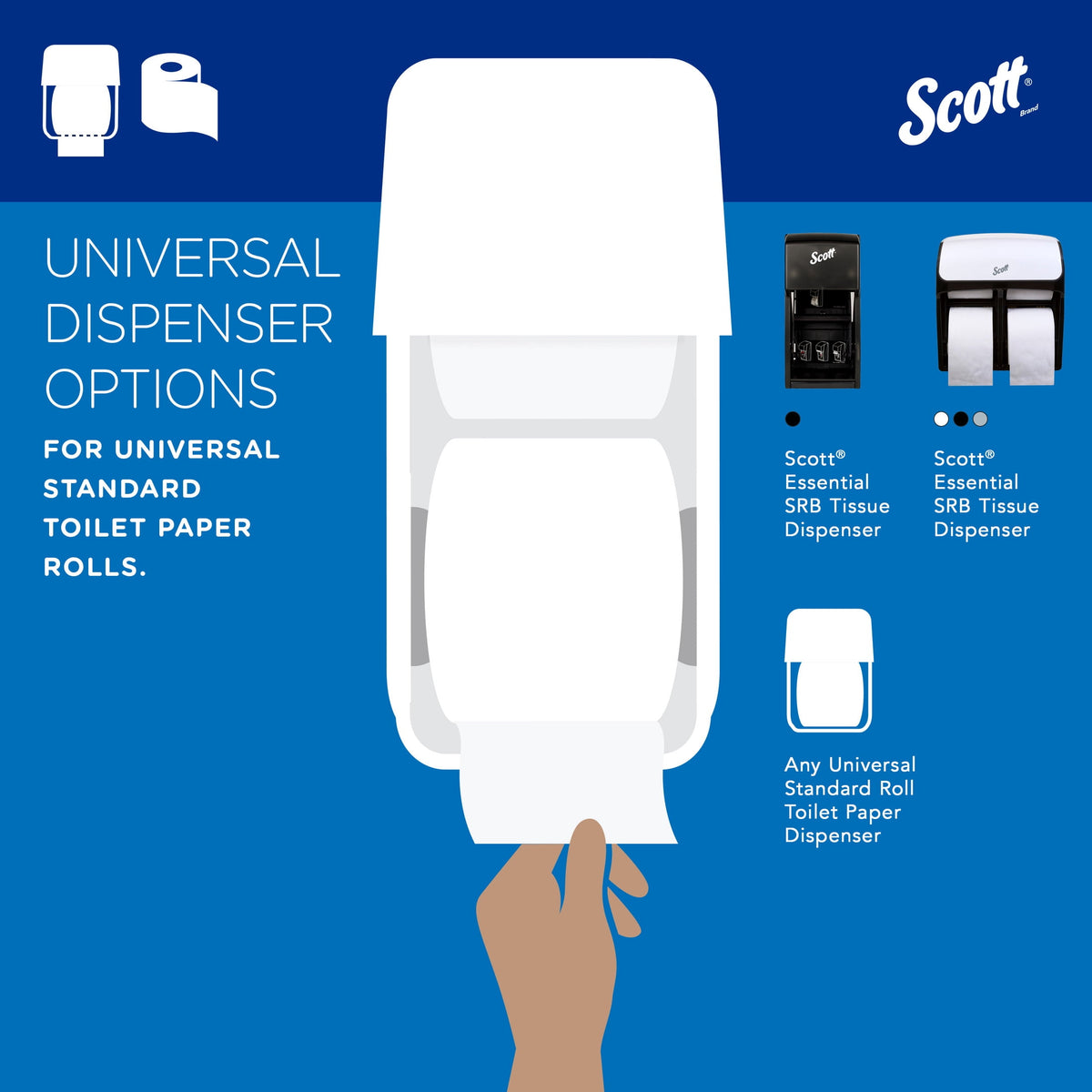Scott® Professional 100% Recycled Fiber Standard Roll Toilet Paper, Bulk (13217), Elevated Design, 2-Ply, Individual Wrap (80 Rolls, 473 Sheets Each)