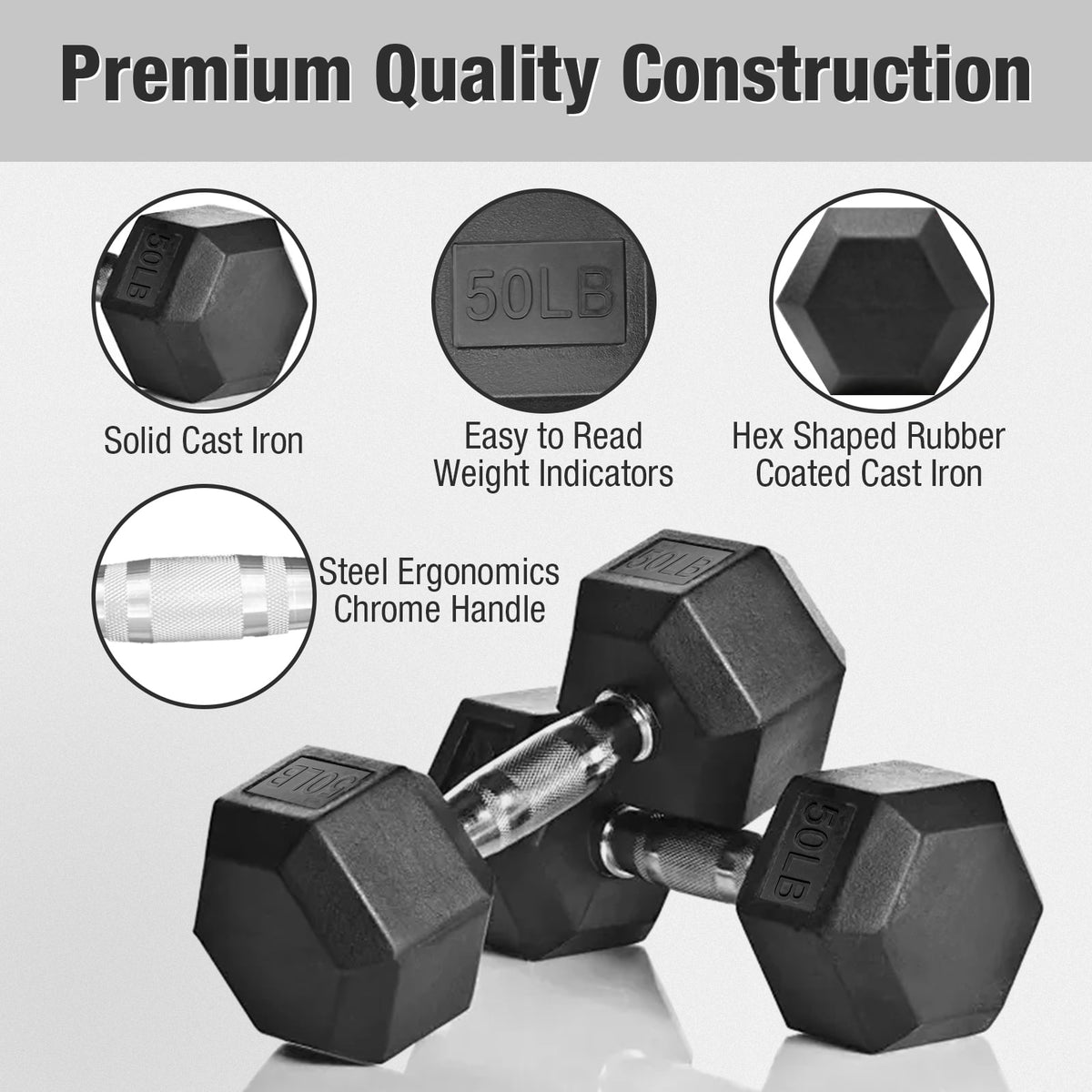 5–100 lbs Dumbbells Weight Set (20 Pairs) with Weight Storage Rack, 2100 lbs Hex Dumbbell Sets, Gyms Weights Dumbbells Sets with Rack, Weight Set for Home Gym, Strength Training