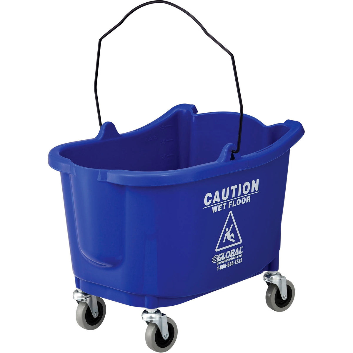 Global Industrial Mop Bucket And Wringer Combo 38 Qt. Side Press Blue