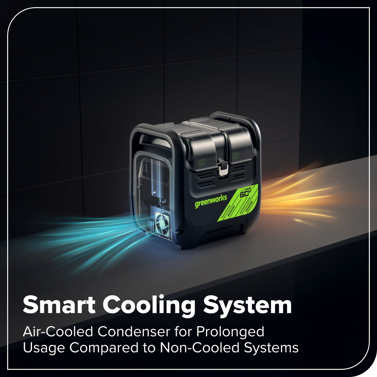 Greenworks 60V 2000W 4-Slot Portable Power Station Battery Inverter