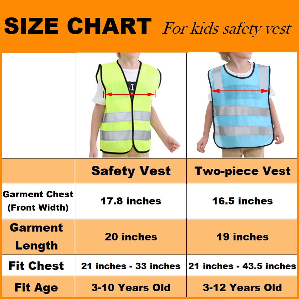 Toptie 10 Pack Child Safety Vest For Outdoors Sports, Traffic Vest Construction Worker Vest, Preschool Uniforms-NeonGreen