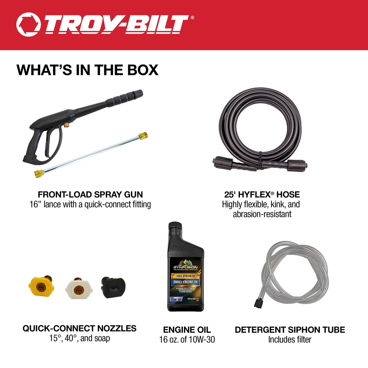 Troy-Bilt 3100 Psi Gas Pressure Washer with Axial Cam Pump
