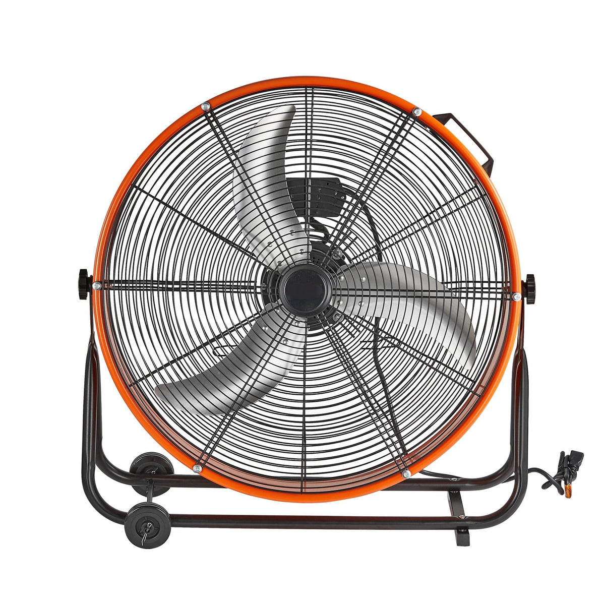 KFFKFF Barrel Fan, 24 Inch Powerful Industrial Circulation Fan, Robust Commercial Application 3-Speed 8600CFM, 360°Flexible Adjustment Industrial Ground Fan for Warehouse, Workshop, Factory, Basement