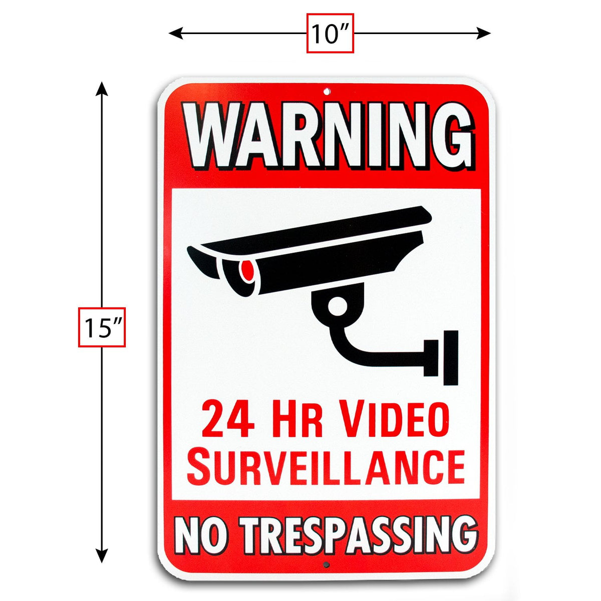 Signs Authority 24-h Video Rectangle Surveillance Warning Sign