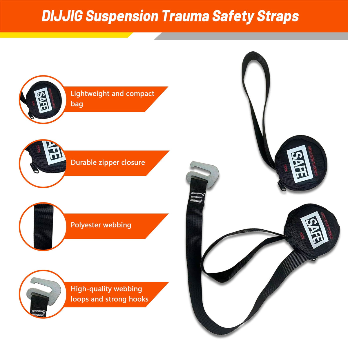 Fall Protection Premium Safety Harness with Shock Absorbing Lanyard, Vented & Padded Shoulder, Legs & Back - Upgrade 4 Quick Buckles