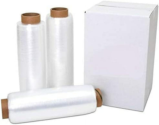 18" x 1500' 80 Gauge 4 Rolls Pallet Wrap Pre-Stretched Stretch Film Hand Shrink Wrap 1500FT
