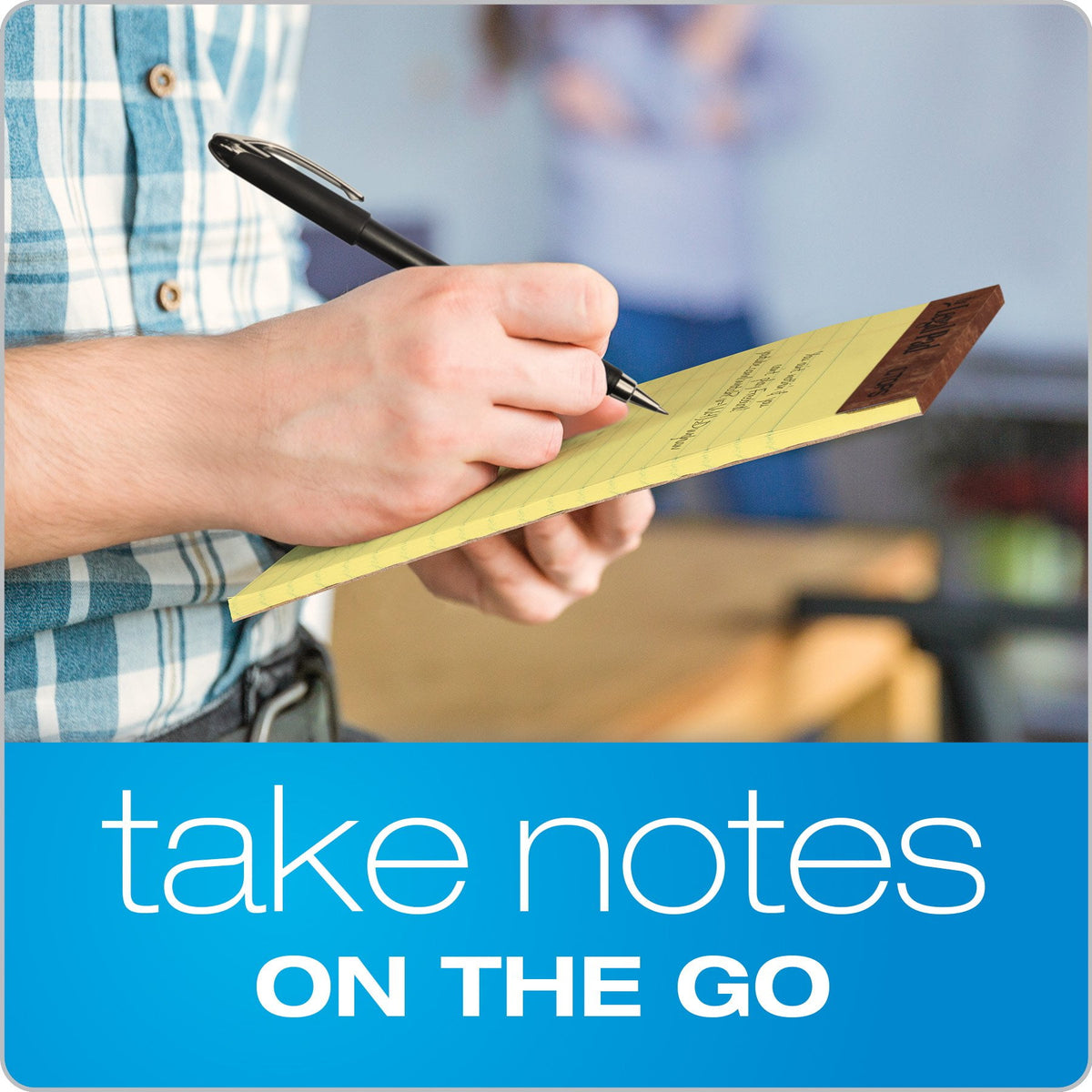 TOPS The Legal Pad Writing Pads, 5" x 8", Jr. Legal Rule, Canary Paper, 50 Sheets, 3 Pack (75013)