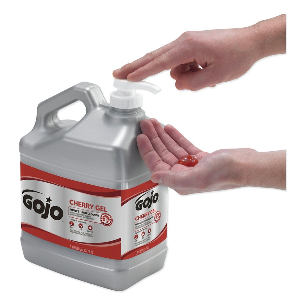 GOJO Cherry Gel Pumice Hand Cleaner, Cherry Scent, Each, Red, 1 gal (3.8 L)
