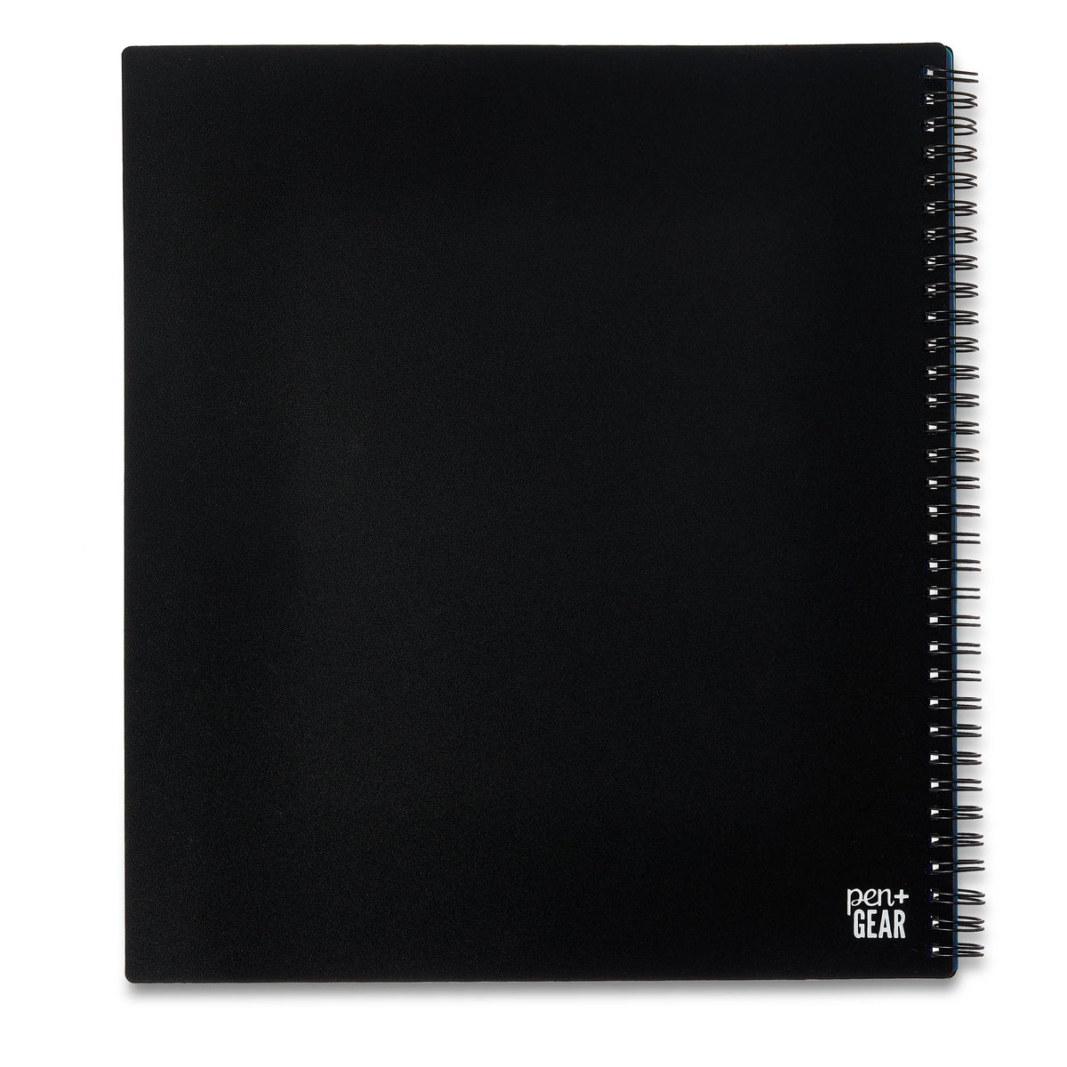 Pen+Gear 12 Pocket Spiral Poly File Organizer, Black File Folder