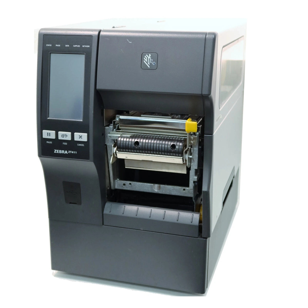 Restored Zebra ZT411 Industrial Thermal Transfer / Direct Thermal Label Printer – 300 DPI, 4-inch Print Width, USB, Serial, Ethernet, Bluetooth, Peeler & Full Rewind – ZT41143-T410000Z (Refurbished)