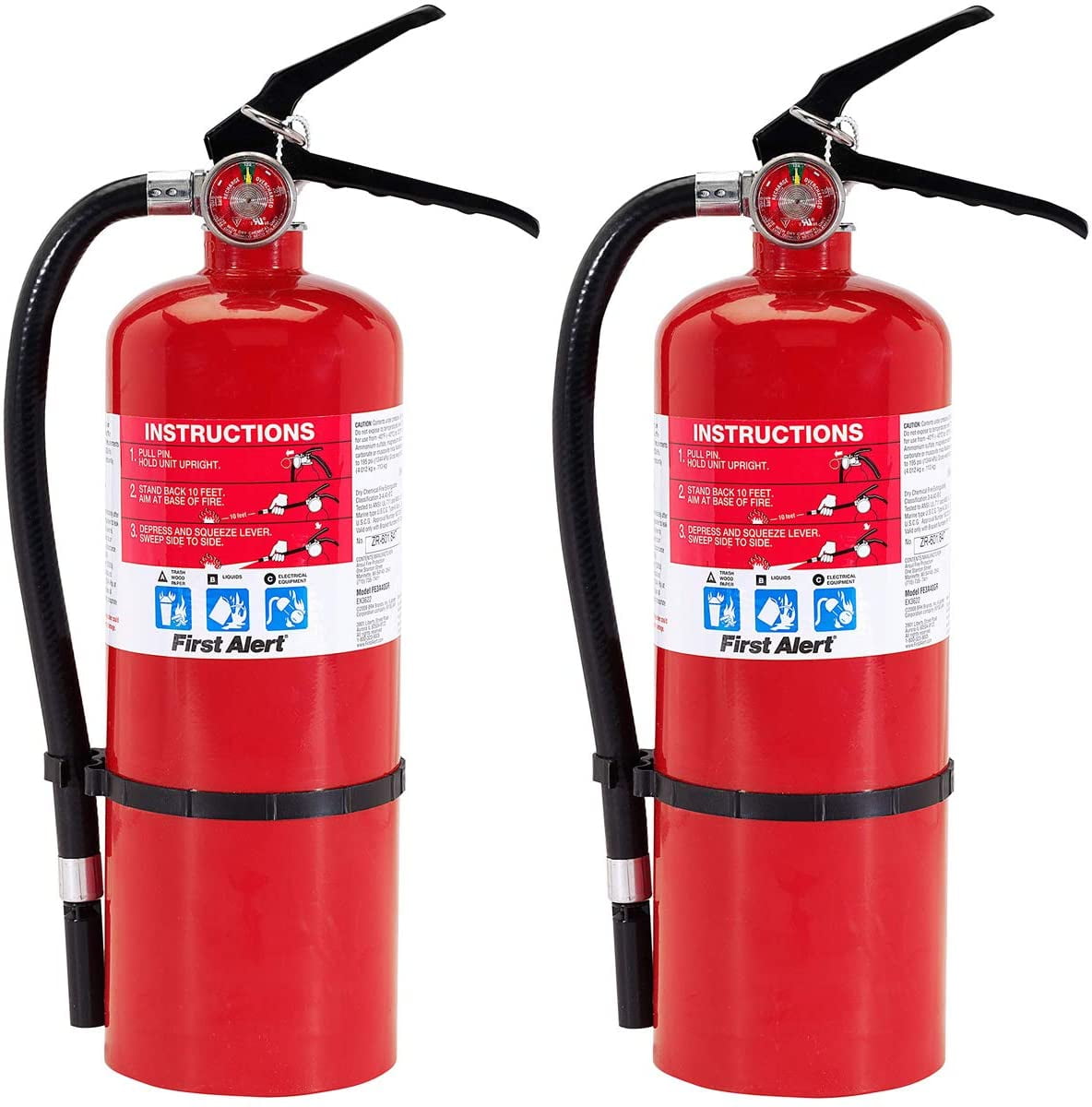 2 PACK | First Alert Heavy Duty Professional Grade Fire Extinguisher, 5 lbs