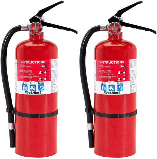 2 PACK | First Alert Heavy Duty Professional Grade Fire Extinguisher, 5 lbs